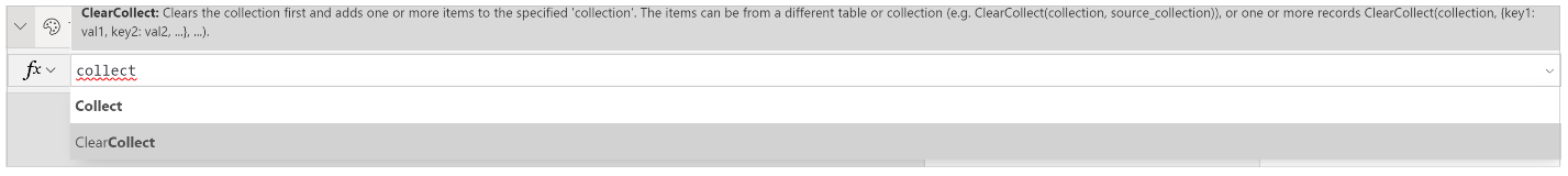 Function in the formula bar.