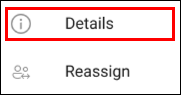 Screenshot of the Details option on the Approvals screen in the Power Automate mobile app.