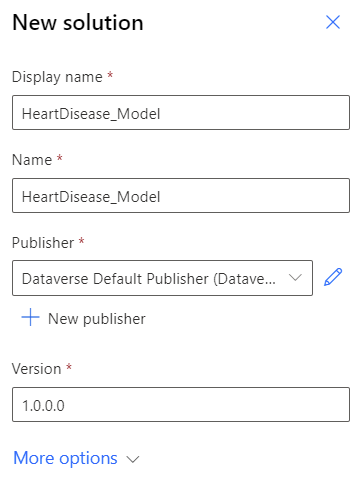 Captura de pantalla de com crear una nova solució per afegir el model i qualsevol altre component.