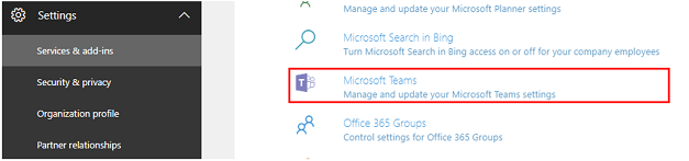 Troba Microsoft Teams.