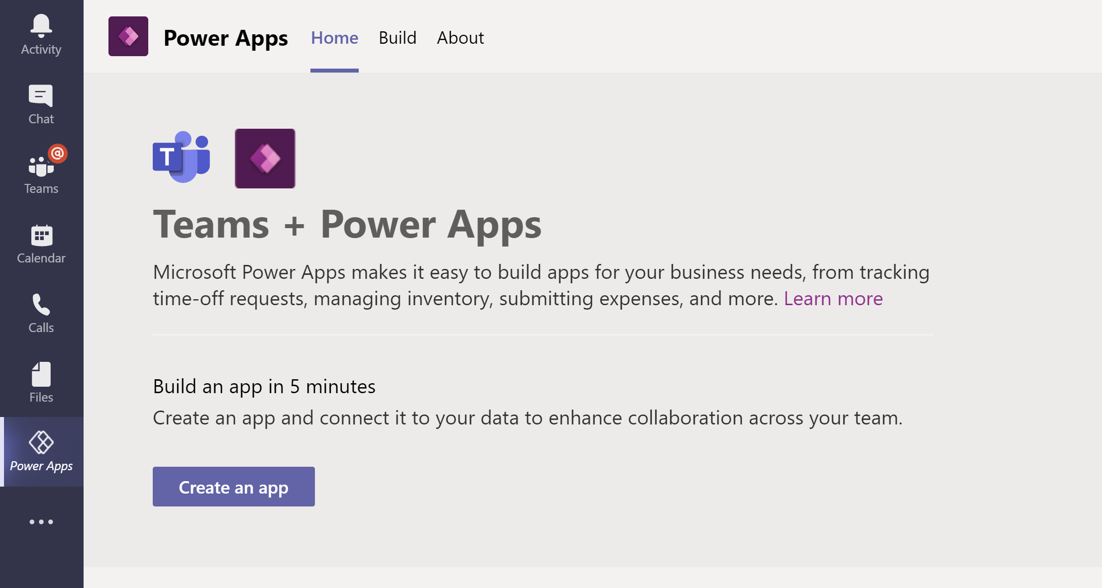 Inicieu la sessió al Power Apps.