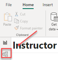 Možnost modelu v Power BI.