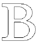 outline of capital B