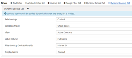 Indstillinger for dynamisk opslag.