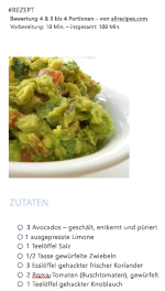 Beispiel für die Rezeptextraktion