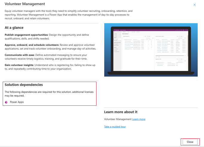 Screenshot showing the dependencies and additional information about the app.