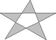 Abbildung eines Polygons in Form eines fünfzackigen star