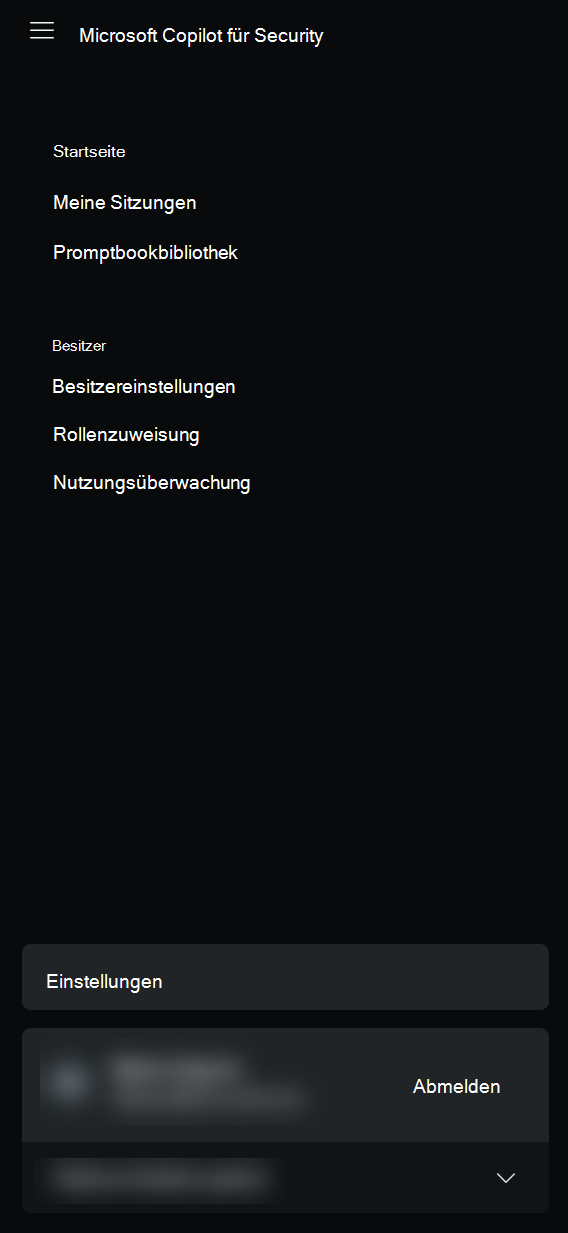 Screenshot des Menüs 