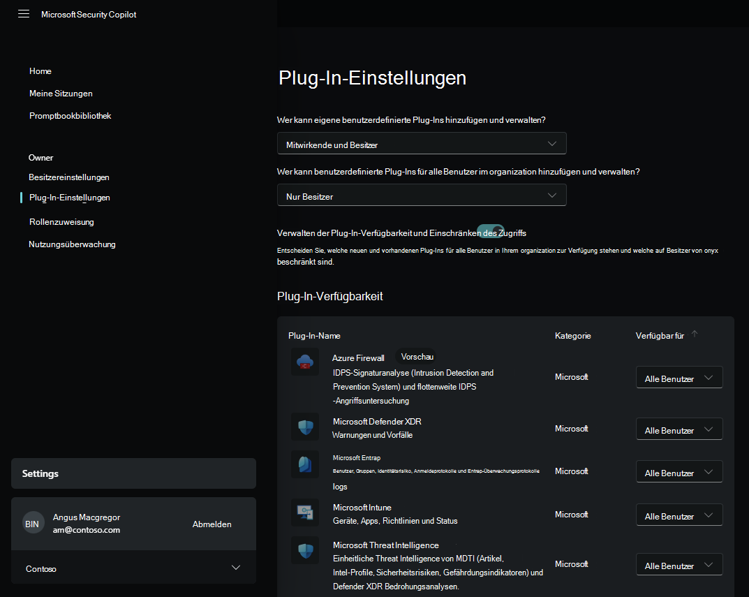 Screenshot der Plug-In-Einstellungen.