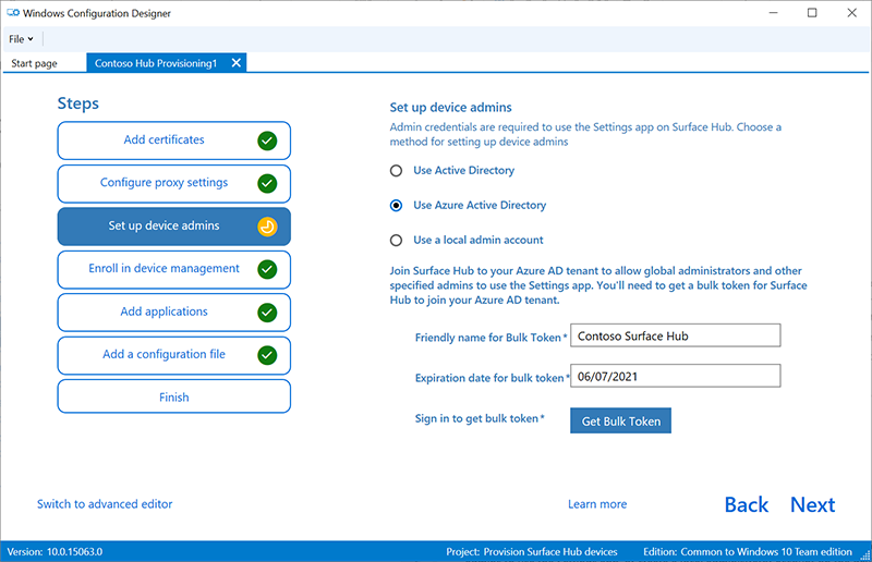 Treten Sie Active Directory bei, Microsoft Entra ID, oder erstellen Sie ein lokales Administratorkonto.