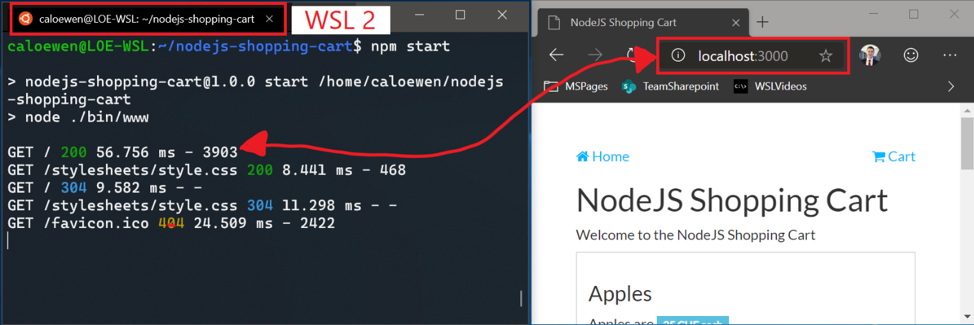 Es wurde eine Verbindung über localhost zu WSL 2 Linux-Apps von Windows und globalen WSL-Konfigurationsoptionen hinzugefügt.