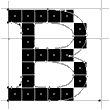 Screenshot showing capital B at 8 points. Top and bottom bowls are horizontally aligned.