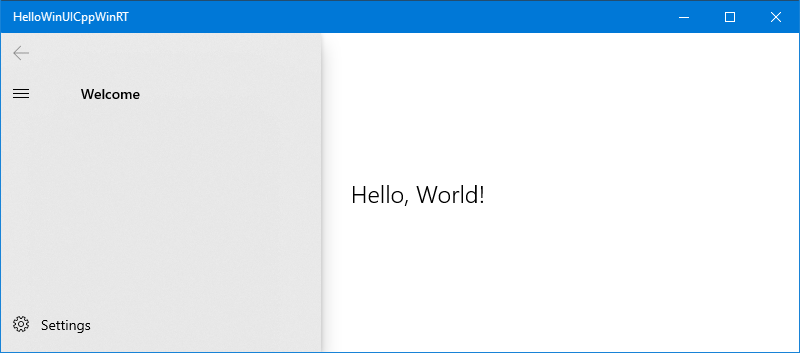 Simple C++/WinRT Windows UI Library screenshot