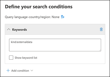 Query to search for third-party data.