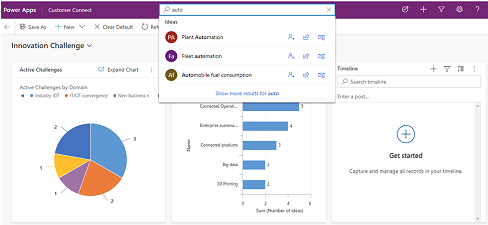 Quick actions for suggested results as you type