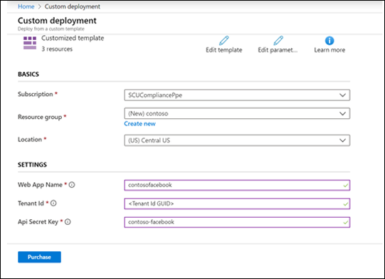 Select Create a resource and type storage account.