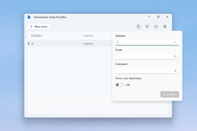 Hosts File Editor screenshot