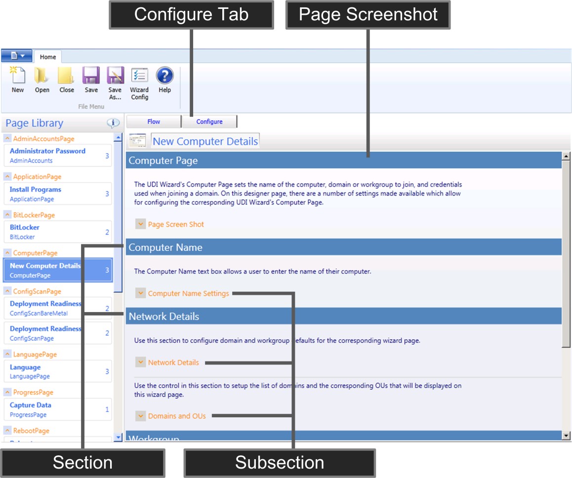 Figure 11. Configure tab in the UDI Wizard Designer