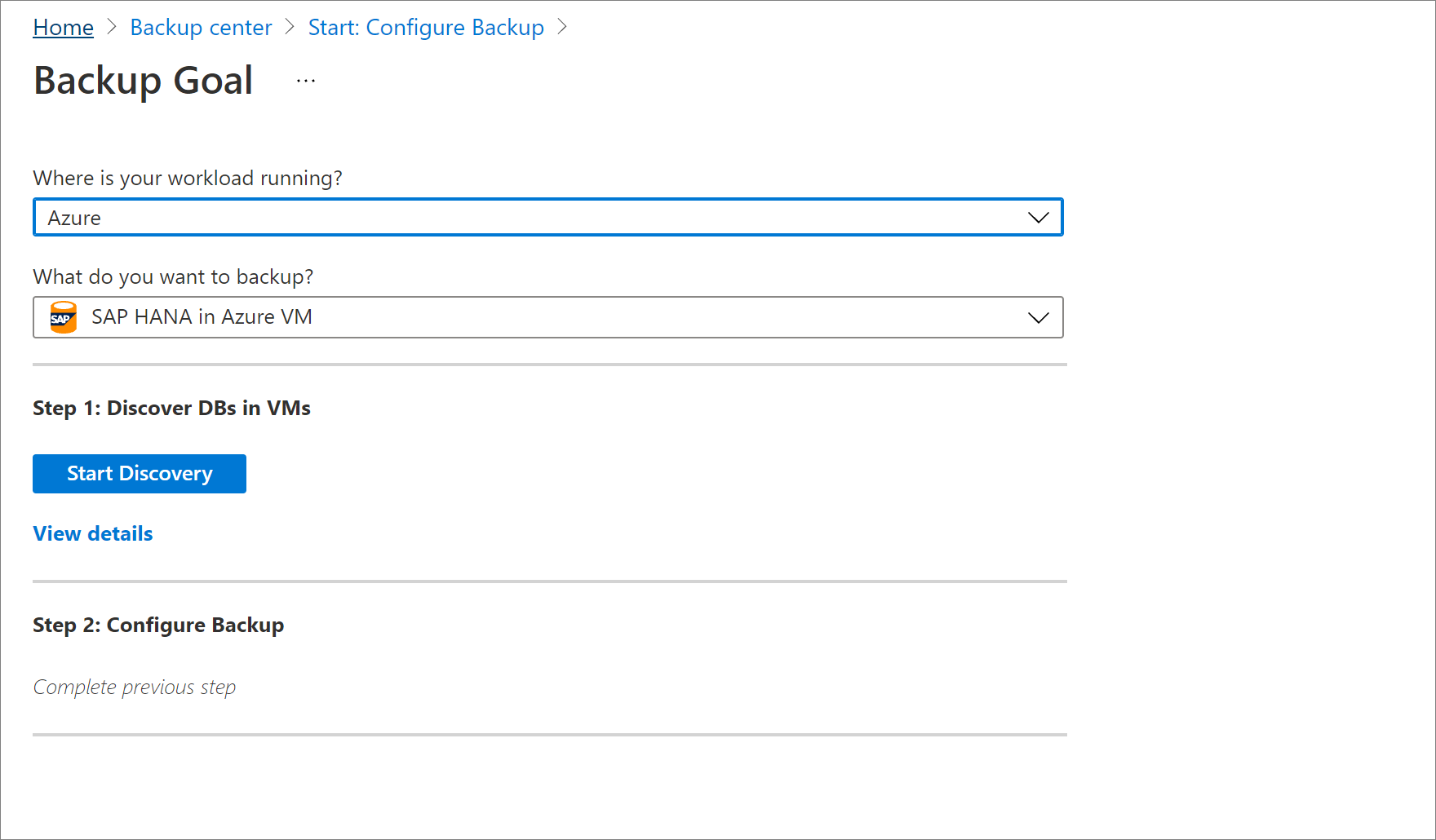 Screenshot that shows where to view database details.