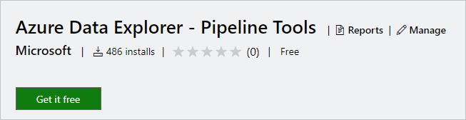 Screenshot of getting the Pipeline Tools extension in the Visual Studio Marketplace.