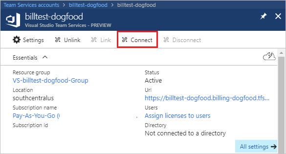 Connect Azure AD through Azure Portal