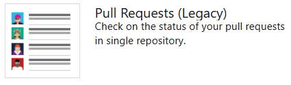 Screenshot that shows a Pull request widget.