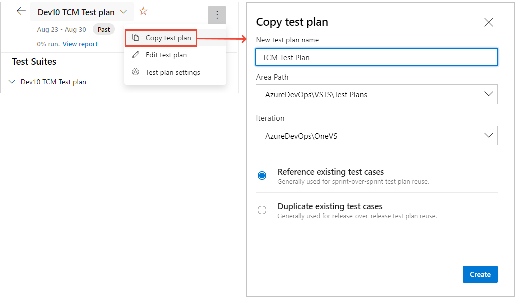 copy test plan page