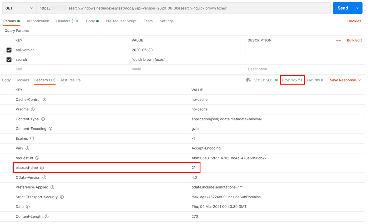 Query duration metrics