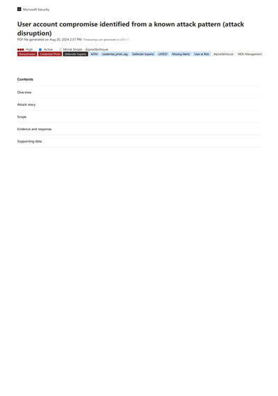 Screenshot of the exported PDF's first page.