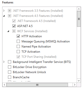 shows how you can modify the settings for .net framework 4.5.