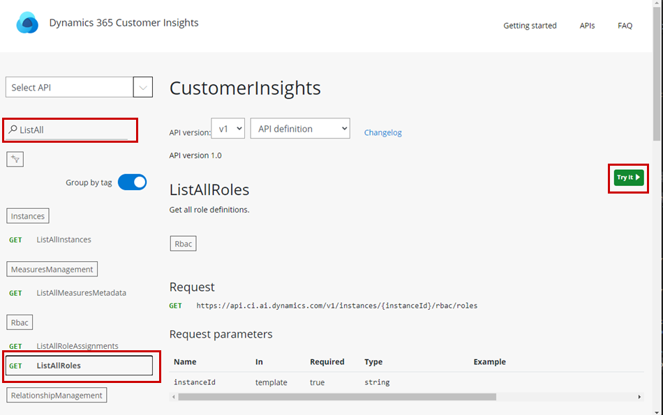 How to test the APIs.