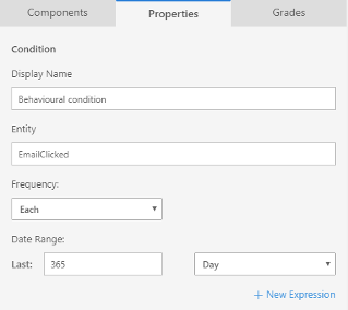 Condition tile settings.