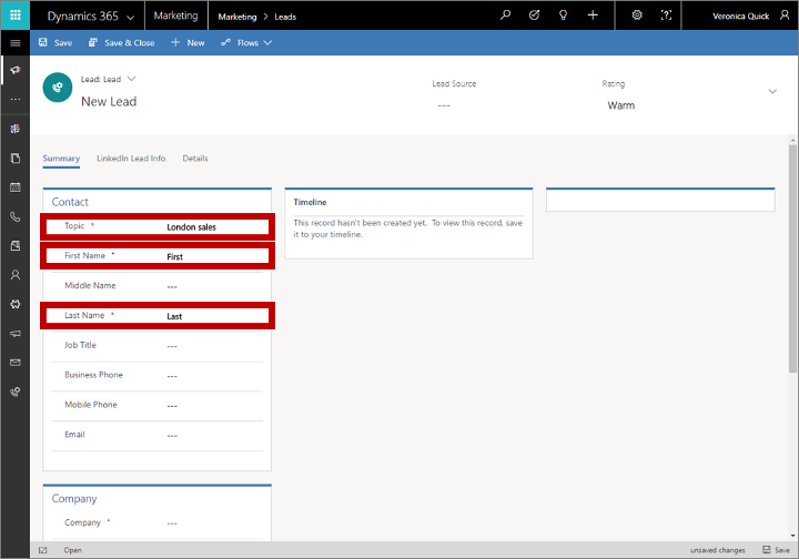 Create a test lead to see its score.