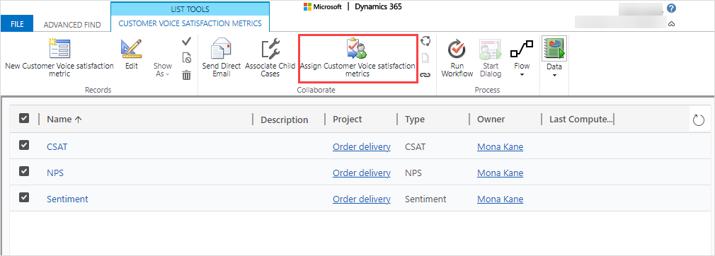 Advanced find result for satisfaction metrics