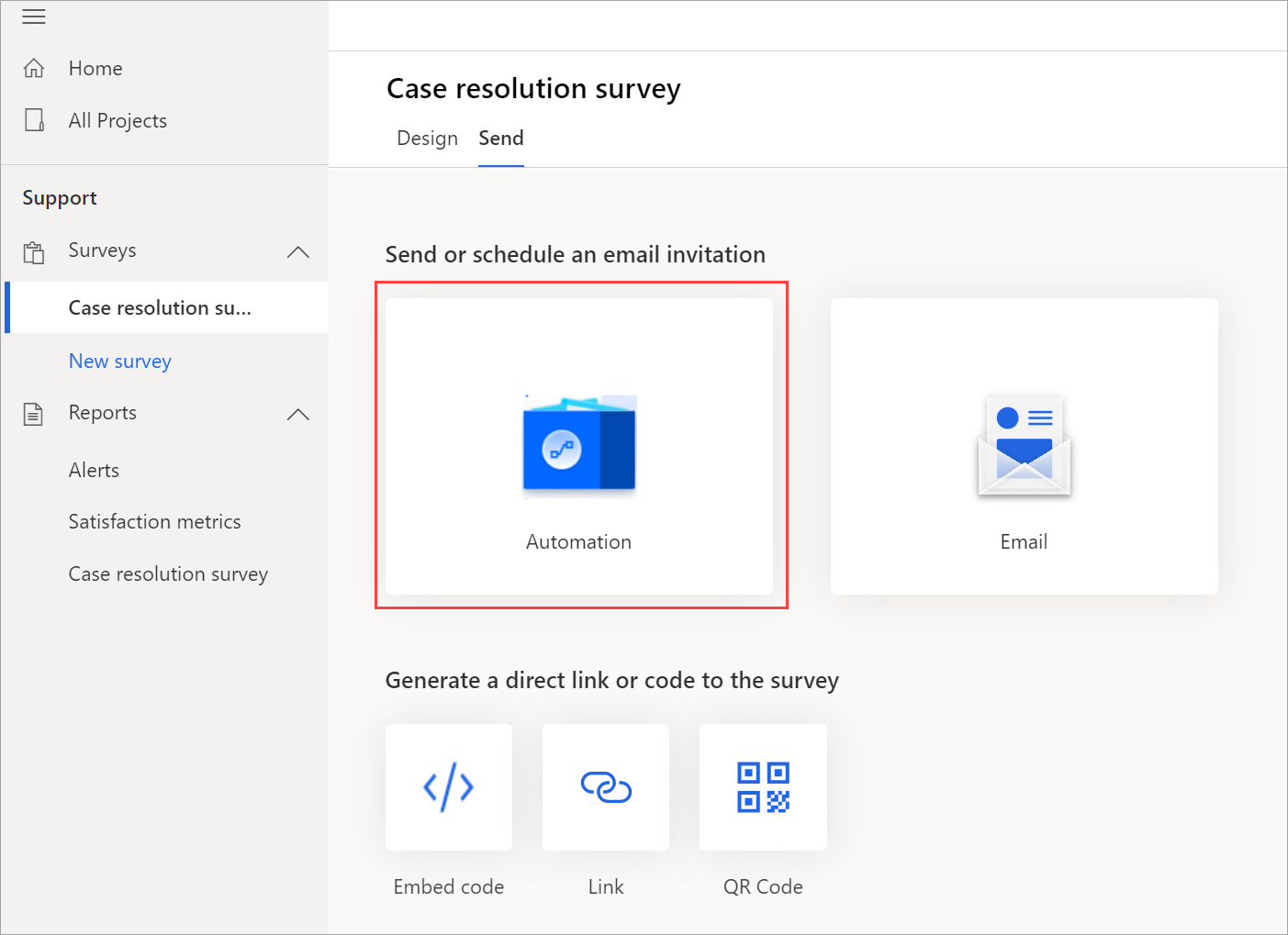 Select Automation to create a flow.