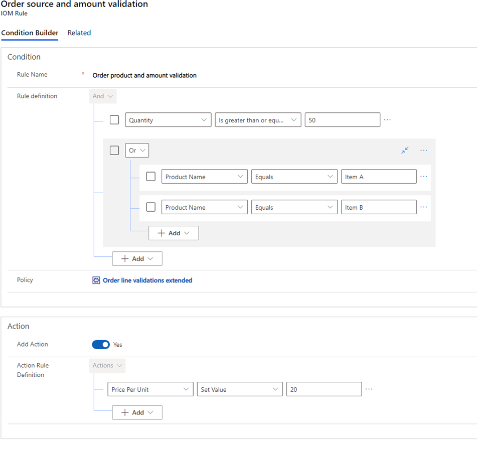 Sample Policy Setup