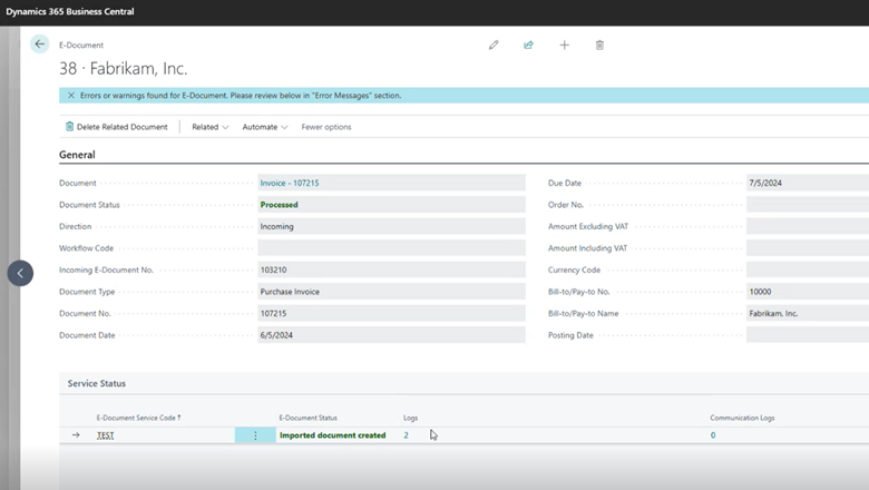 Action for deleting incorrect documents