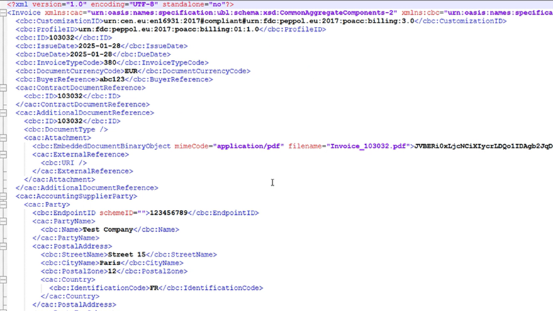 Embedded document binary object (PDF) into XML