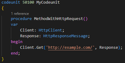 Example of code making external httpclient web call that we want to mock