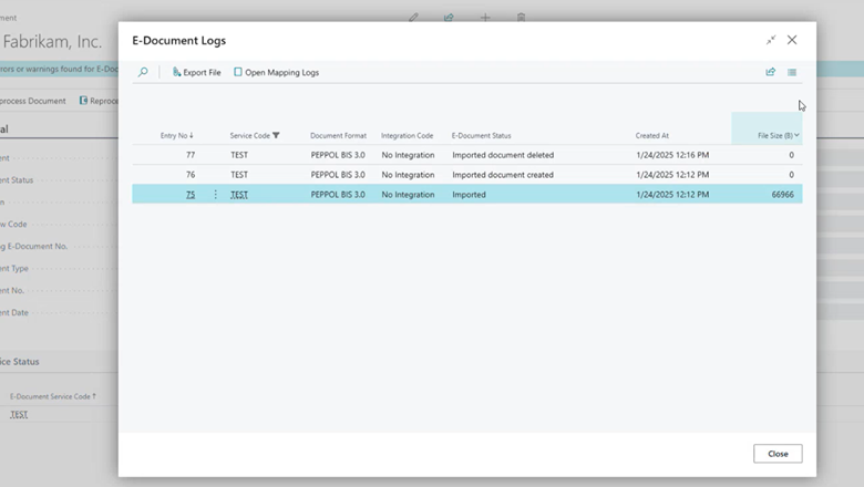 Recreate Document log