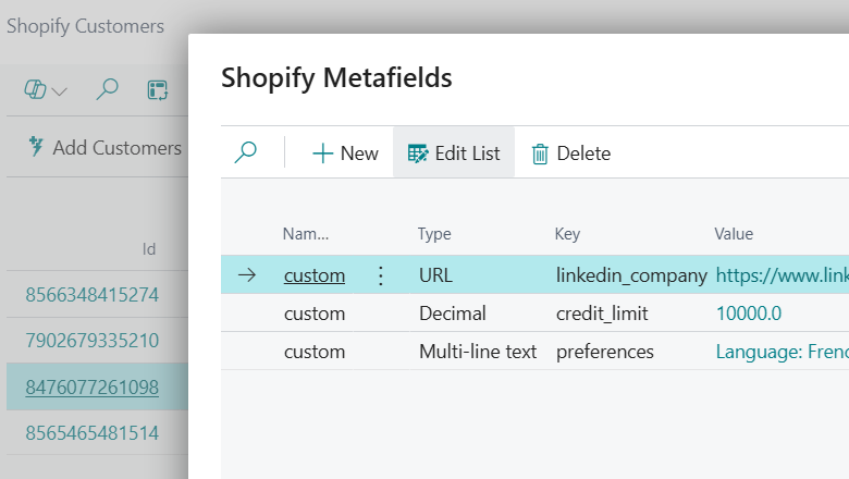 Shopify Metafields