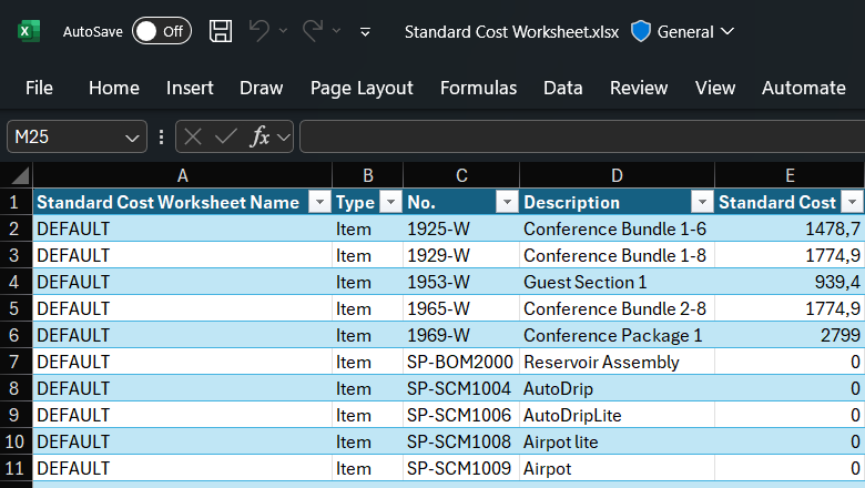 Edit in Excel