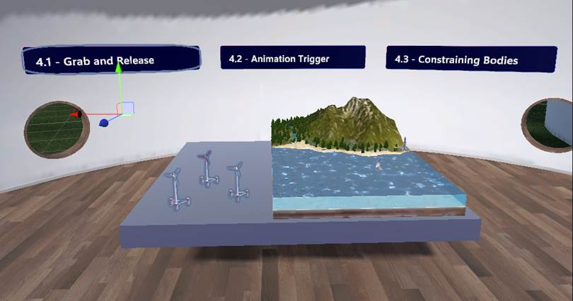 A computer generated image of a model of a mountain Description automatically generated