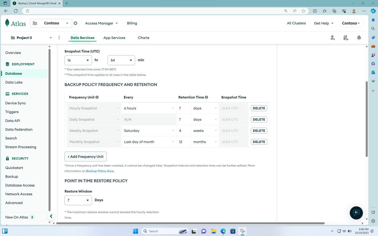 MongoDB Cloud database page.