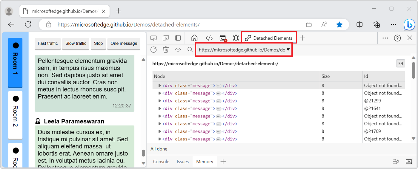 Use the 'Selected target' dropdown list to select different origins