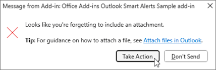 Smart Alerts dialog with the Take Action button.