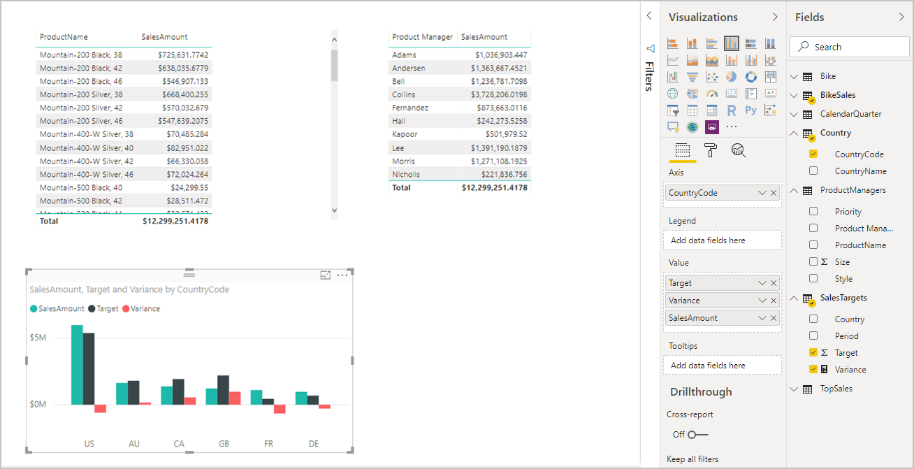 Screenshot of the Report view with more data.