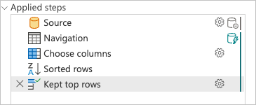 All the query steps have the icon that showcases that they can be folded back to the data source.