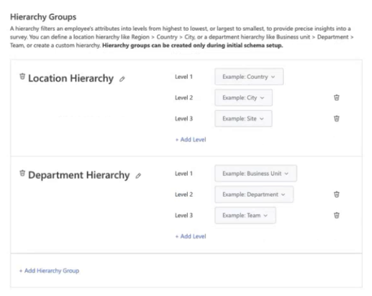 Screenshot of step 3 to map hierarchy group attributes.