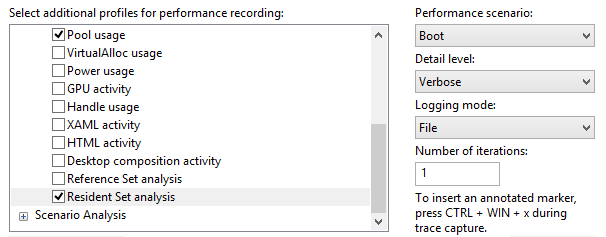 Screenshot on WPR settings dialog.